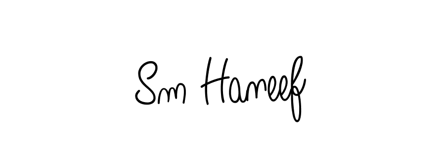 Design your own signature with our free online signature maker. With this signature software, you can create a handwritten (Angelique-Rose-font-FFP) signature for name Sm Haneef. Sm Haneef signature style 5 images and pictures png