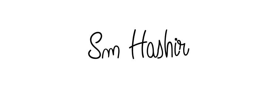 Sm Hashir stylish signature style. Best Handwritten Sign (Angelique-Rose-font-FFP) for my name. Handwritten Signature Collection Ideas for my name Sm Hashir. Sm Hashir signature style 5 images and pictures png