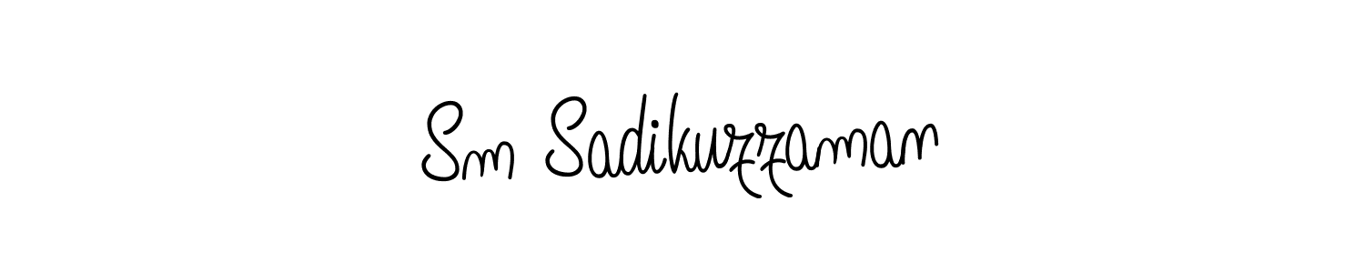 The best way (Angelique-Rose-font-FFP) to make a short signature is to pick only two or three words in your name. The name Sm Sadikuzzaman include a total of six letters. For converting this name. Sm Sadikuzzaman signature style 5 images and pictures png