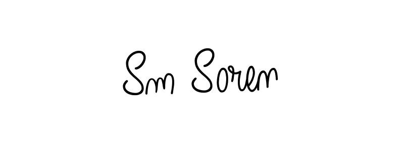 You should practise on your own different ways (Angelique-Rose-font-FFP) to write your name (Sm Soren) in signature. don't let someone else do it for you. Sm Soren signature style 5 images and pictures png