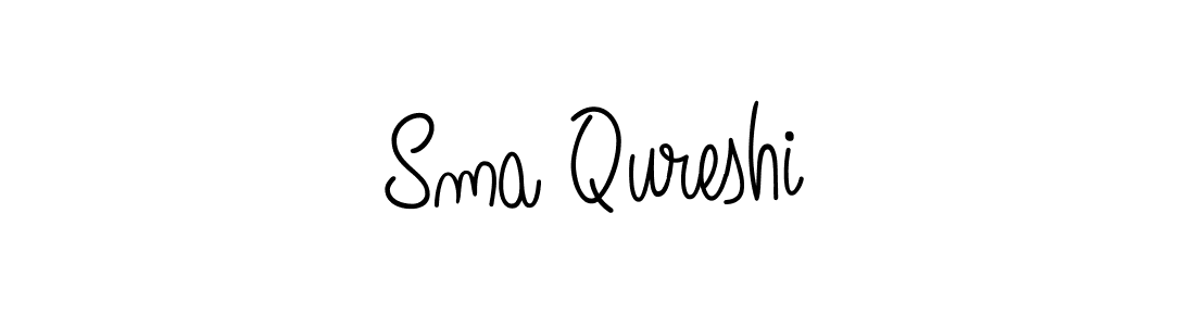 You should practise on your own different ways (Angelique-Rose-font-FFP) to write your name (Sma Qureshi) in signature. don't let someone else do it for you. Sma Qureshi signature style 5 images and pictures png