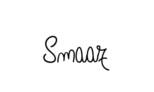 Make a beautiful signature design for name Smaaz. With this signature (Angelique-Rose-font-FFP) style, you can create a handwritten signature for free. Smaaz signature style 5 images and pictures png