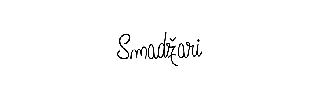 Use a signature maker to create a handwritten signature online. With this signature software, you can design (Angelique-Rose-font-FFP) your own signature for name Smadžarić. Smadžarić signature style 5 images and pictures png