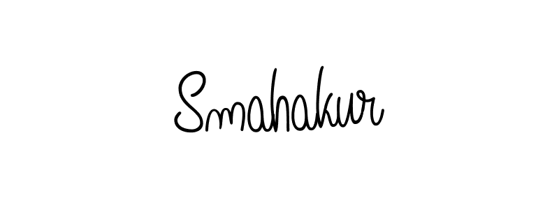 Make a beautiful signature design for name Smahakur. With this signature (Angelique-Rose-font-FFP) style, you can create a handwritten signature for free. Smahakur signature style 5 images and pictures png