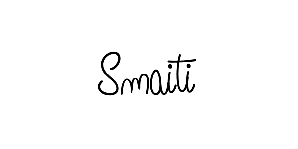 Create a beautiful signature design for name Smaiti. With this signature (Angelique-Rose-font-FFP) fonts, you can make a handwritten signature for free. Smaiti signature style 5 images and pictures png