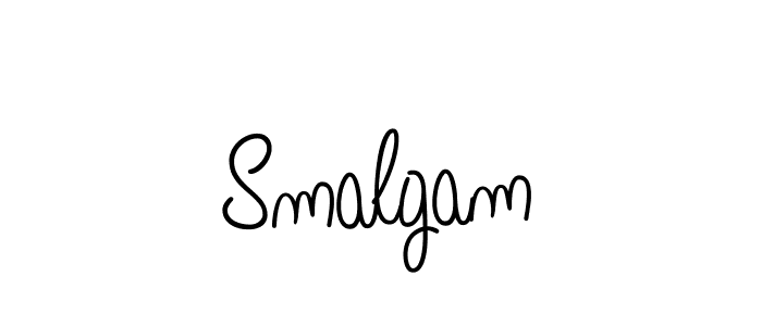 You should practise on your own different ways (Angelique-Rose-font-FFP) to write your name (Smalgam) in signature. don't let someone else do it for you. Smalgam signature style 5 images and pictures png