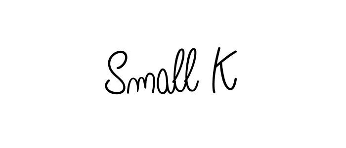 The best way (Angelique-Rose-font-FFP) to make a short signature is to pick only two or three words in your name. The name Small K include a total of six letters. For converting this name. Small K signature style 5 images and pictures png