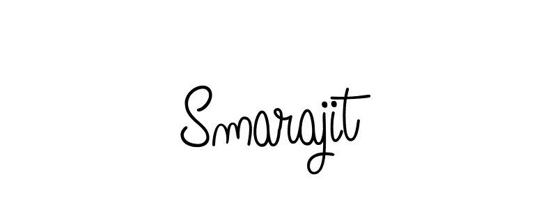 Use a signature maker to create a handwritten signature online. With this signature software, you can design (Angelique-Rose-font-FFP) your own signature for name Smarajit. Smarajit signature style 5 images and pictures png