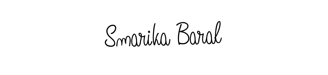 Smarika Baral stylish signature style. Best Handwritten Sign (Angelique-Rose-font-FFP) for my name. Handwritten Signature Collection Ideas for my name Smarika Baral. Smarika Baral signature style 5 images and pictures png