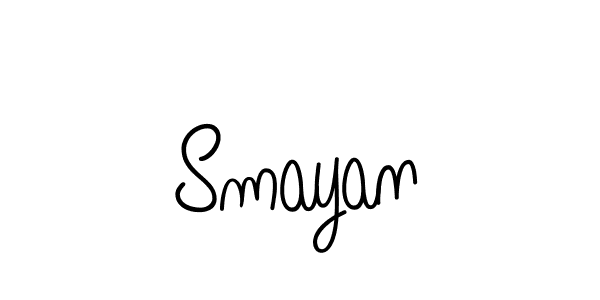 How to make Smayan name signature. Use Angelique-Rose-font-FFP style for creating short signs online. This is the latest handwritten sign. Smayan signature style 5 images and pictures png