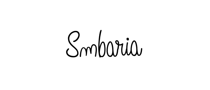 How to make Smbaria name signature. Use Angelique-Rose-font-FFP style for creating short signs online. This is the latest handwritten sign. Smbaria signature style 5 images and pictures png