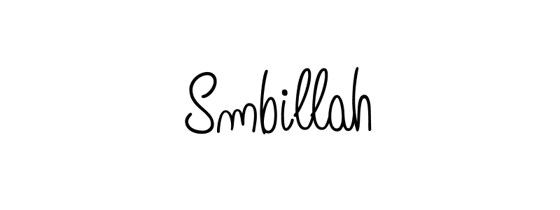 Make a beautiful signature design for name Smbillah. With this signature (Angelique-Rose-font-FFP) style, you can create a handwritten signature for free. Smbillah signature style 5 images and pictures png