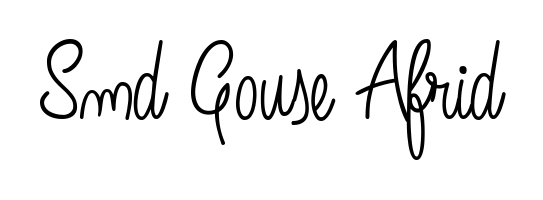 Personalize your online presence with Smd Gouse Afrid signature rendered in elegant Angelique-Rose-font-FFP font. Great for website footers and blogs. Smd Gouse Afrid signature style 5 images and pictures png