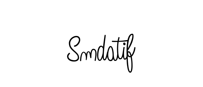 You should practise on your own different ways (Angelique-Rose-font-FFP) to write your name (Smdatif) in signature. don't let someone else do it for you. Smdatif signature style 5 images and pictures png