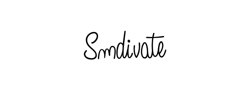 Make a beautiful signature design for name Smdivate. With this signature (Angelique-Rose-font-FFP) style, you can create a handwritten signature for free. Smdivate signature style 5 images and pictures png