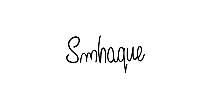 Design your own signature with our free online signature maker. With this signature software, you can create a handwritten (Angelique-Rose-font-FFP) signature for name Smhaque. Smhaque signature style 5 images and pictures png