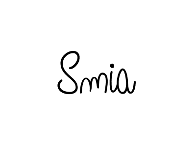 You should practise on your own different ways (Angelique-Rose-font-FFP) to write your name (Smia) in signature. don't let someone else do it for you. Smia signature style 5 images and pictures png
