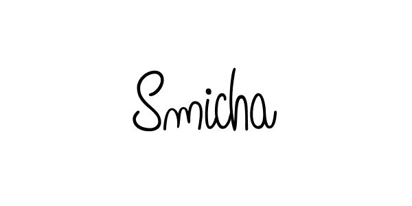 How to make Smicha name signature. Use Angelique-Rose-font-FFP style for creating short signs online. This is the latest handwritten sign. Smicha signature style 5 images and pictures png