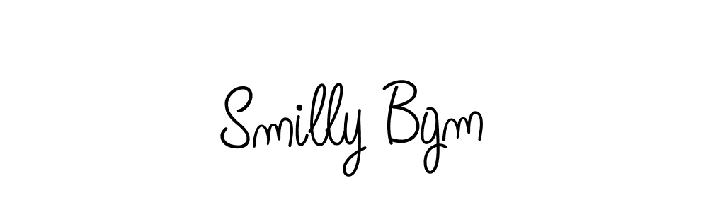 Angelique-Rose-font-FFP is a professional signature style that is perfect for those who want to add a touch of class to their signature. It is also a great choice for those who want to make their signature more unique. Get Smilly Bgm name to fancy signature for free. Smilly Bgm signature style 5 images and pictures png
