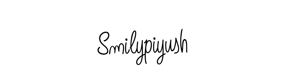How to make Smilypiyush name signature. Use Angelique-Rose-font-FFP style for creating short signs online. This is the latest handwritten sign. Smilypiyush signature style 5 images and pictures png