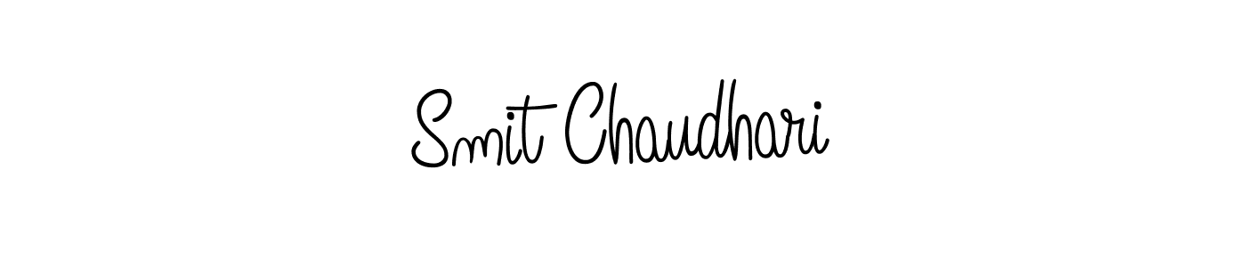 Design your own signature with our free online signature maker. With this signature software, you can create a handwritten (Angelique-Rose-font-FFP) signature for name Smit Chaudhari. Smit Chaudhari signature style 5 images and pictures png