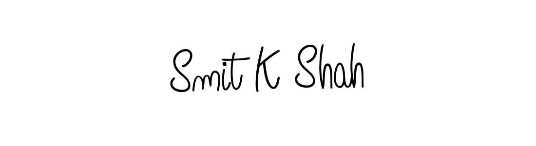 Use a signature maker to create a handwritten signature online. With this signature software, you can design (Angelique-Rose-font-FFP) your own signature for name Smit K Shah. Smit K Shah signature style 5 images and pictures png