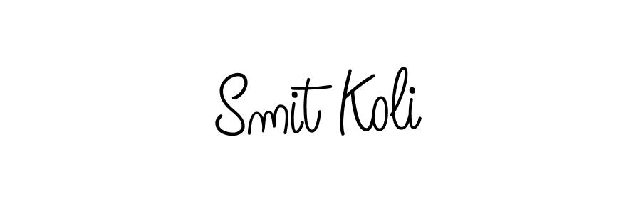 Design your own signature with our free online signature maker. With this signature software, you can create a handwritten (Angelique-Rose-font-FFP) signature for name Smit Koli. Smit Koli signature style 5 images and pictures png