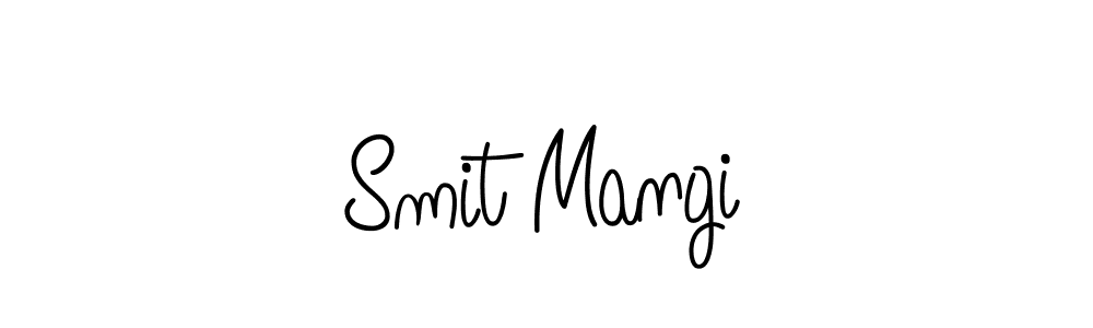 How to make Smit Mangi signature? Angelique-Rose-font-FFP is a professional autograph style. Create handwritten signature for Smit Mangi name. Smit Mangi signature style 5 images and pictures png
