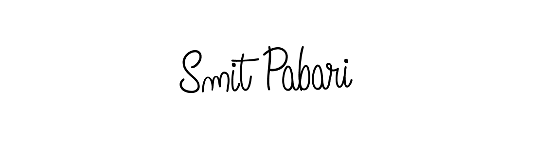 Also we have Smit Pabari name is the best signature style. Create professional handwritten signature collection using Angelique-Rose-font-FFP autograph style. Smit Pabari signature style 5 images and pictures png