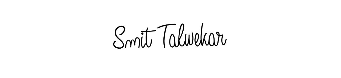 Use a signature maker to create a handwritten signature online. With this signature software, you can design (Angelique-Rose-font-FFP) your own signature for name Smit Talwekar. Smit Talwekar signature style 5 images and pictures png