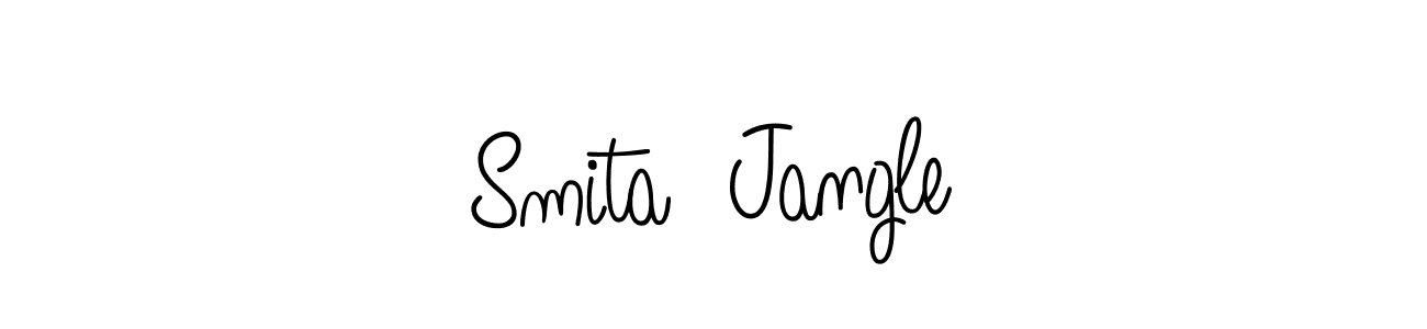 Use a signature maker to create a handwritten signature online. With this signature software, you can design (Angelique-Rose-font-FFP) your own signature for name Smita  Jangle. Smita  Jangle signature style 5 images and pictures png