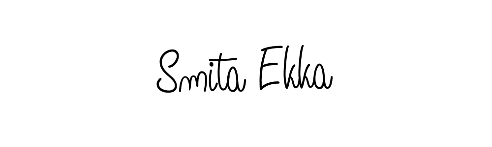 Make a beautiful signature design for name Smita Ekka. With this signature (Angelique-Rose-font-FFP) style, you can create a handwritten signature for free. Smita Ekka signature style 5 images and pictures png