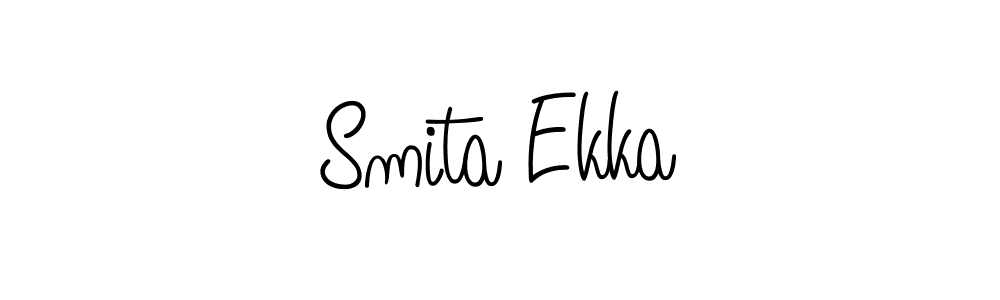 Make a beautiful signature design for name Smita Ekka. With this signature (Angelique-Rose-font-FFP) style, you can create a handwritten signature for free. Smita Ekka signature style 5 images and pictures png