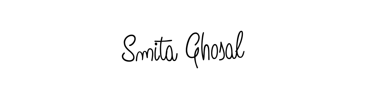 Create a beautiful signature design for name Smita Ghosal. With this signature (Angelique-Rose-font-FFP) fonts, you can make a handwritten signature for free. Smita Ghosal signature style 5 images and pictures png