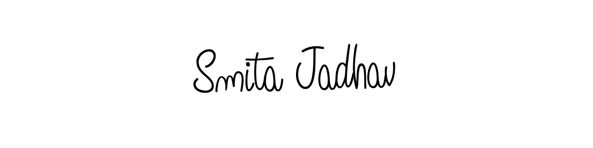 Use a signature maker to create a handwritten signature online. With this signature software, you can design (Angelique-Rose-font-FFP) your own signature for name Smita Jadhav. Smita Jadhav signature style 5 images and pictures png