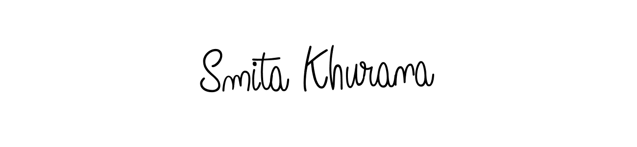 Make a beautiful signature design for name Smita Khurana. With this signature (Angelique-Rose-font-FFP) style, you can create a handwritten signature for free. Smita Khurana signature style 5 images and pictures png