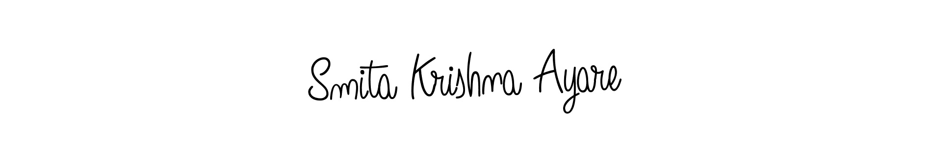 Use a signature maker to create a handwritten signature online. With this signature software, you can design (Angelique-Rose-font-FFP) your own signature for name Smita Krishna Ayare. Smita Krishna Ayare signature style 5 images and pictures png