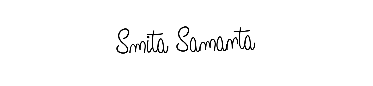 Use a signature maker to create a handwritten signature online. With this signature software, you can design (Angelique-Rose-font-FFP) your own signature for name Smita Samanta. Smita Samanta signature style 5 images and pictures png