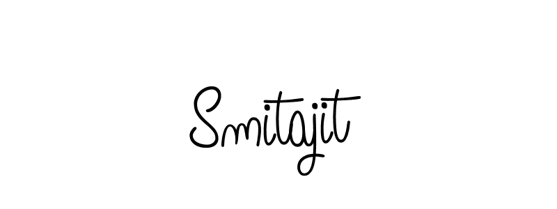 Use a signature maker to create a handwritten signature online. With this signature software, you can design (Angelique-Rose-font-FFP) your own signature for name Smitajit. Smitajit signature style 5 images and pictures png