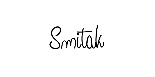 Design your own signature with our free online signature maker. With this signature software, you can create a handwritten (Angelique-Rose-font-FFP) signature for name Smitak. Smitak signature style 5 images and pictures png