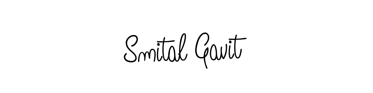 Smital Gavit stylish signature style. Best Handwritten Sign (Angelique-Rose-font-FFP) for my name. Handwritten Signature Collection Ideas for my name Smital Gavit. Smital Gavit signature style 5 images and pictures png