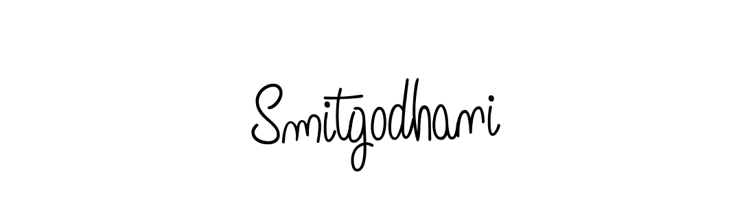 How to Draw Smitgodhani signature style? Angelique-Rose-font-FFP is a latest design signature styles for name Smitgodhani. Smitgodhani signature style 5 images and pictures png