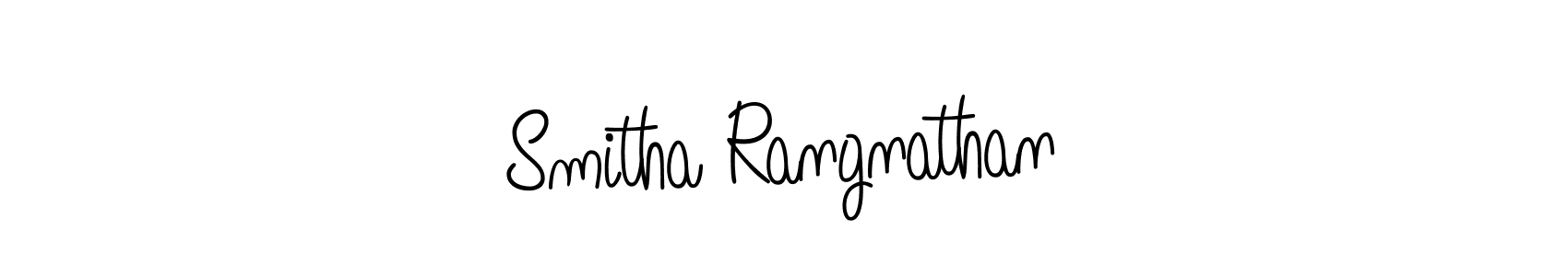 Design your own signature with our free online signature maker. With this signature software, you can create a handwritten (Angelique-Rose-font-FFP) signature for name Smitha Rangnathan. Smitha Rangnathan signature style 5 images and pictures png