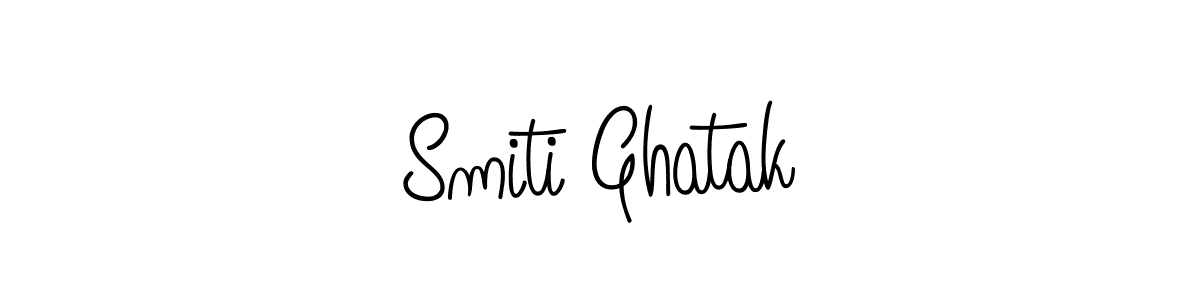 Also we have Smiti Ghatak name is the best signature style. Create professional handwritten signature collection using Angelique-Rose-font-FFP autograph style. Smiti Ghatak signature style 5 images and pictures png
