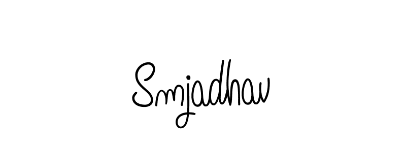 Use a signature maker to create a handwritten signature online. With this signature software, you can design (Angelique-Rose-font-FFP) your own signature for name Smjadhav. Smjadhav signature style 5 images and pictures png