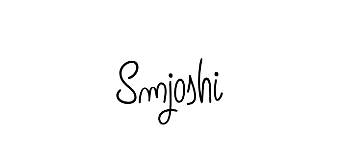 How to make Smjoshi name signature. Use Angelique-Rose-font-FFP style for creating short signs online. This is the latest handwritten sign. Smjoshi signature style 5 images and pictures png