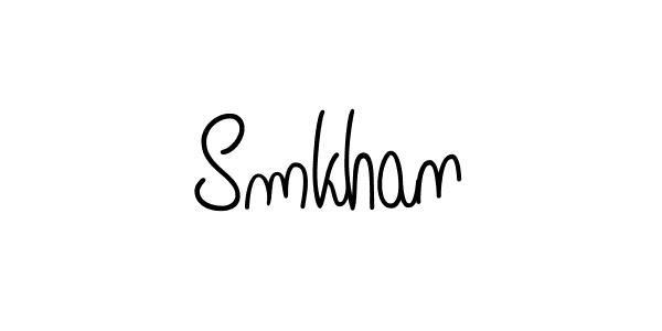 if you are searching for the best signature style for your name Smkhan. so please give up your signature search. here we have designed multiple signature styles  using Angelique-Rose-font-FFP. Smkhan signature style 5 images and pictures png