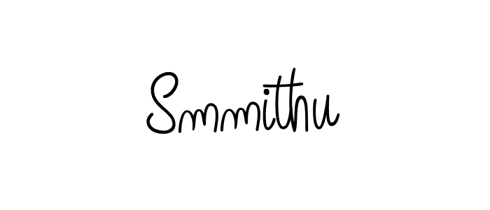 Make a beautiful signature design for name Smmithu. With this signature (Angelique-Rose-font-FFP) style, you can create a handwritten signature for free. Smmithu signature style 5 images and pictures png