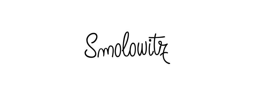 You should practise on your own different ways (Angelique-Rose-font-FFP) to write your name (Smolowitz) in signature. don't let someone else do it for you. Smolowitz signature style 5 images and pictures png