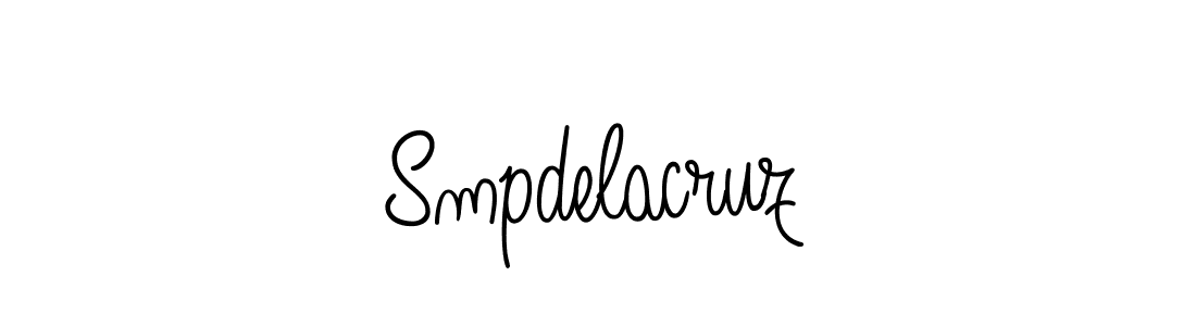 How to make Smpdelacruz name signature. Use Angelique-Rose-font-FFP style for creating short signs online. This is the latest handwritten sign. Smpdelacruz signature style 5 images and pictures png